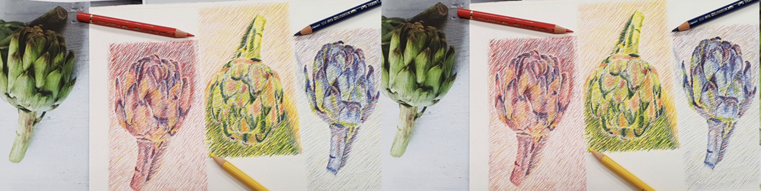 expressive coloured pencil