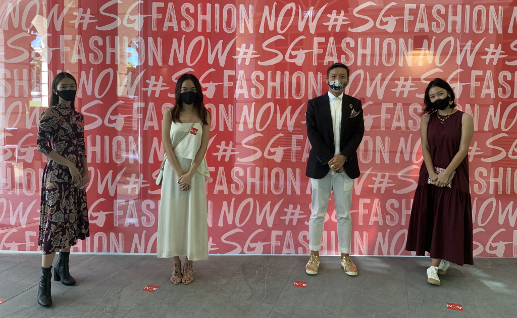 Felicia (second from left) with her fellow student curators for #SGFASHIONNOW.