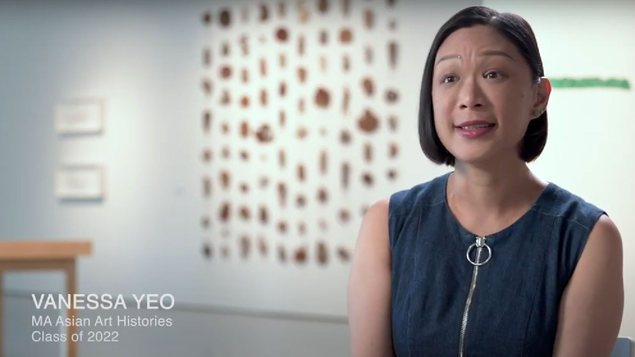 Vanessa Yeo smiles in a well-lit room as she shares her experience balancing a full-time job in fintech with MA studies at LASALLE.