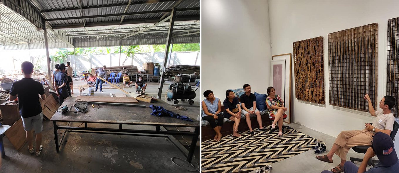 Students got a closer look at artist Sopheap’s work processes